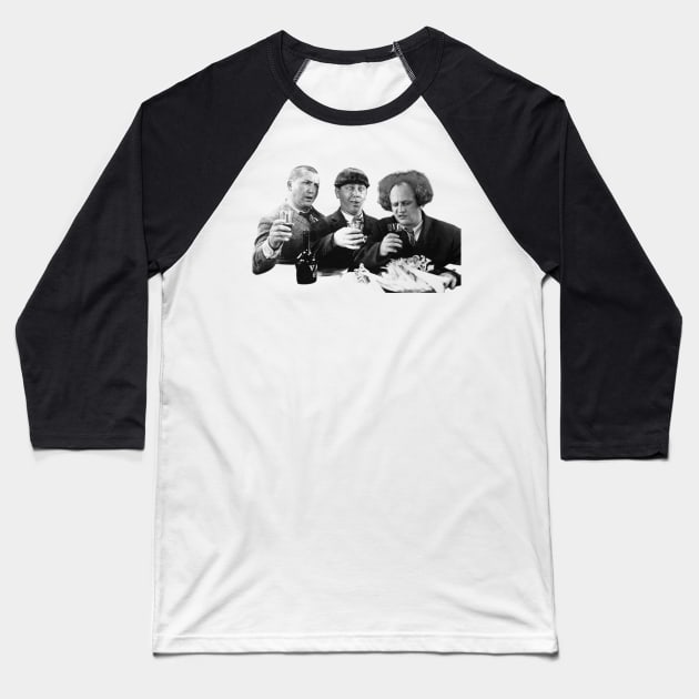 The Three Stooges Baseball T-Shirt by D's Tee's